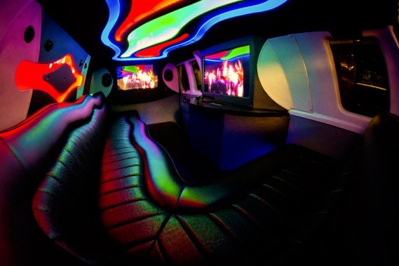 party bus rentals with optical lighting
