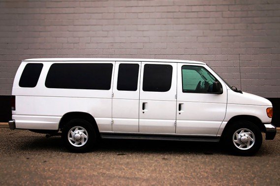 white limo bus