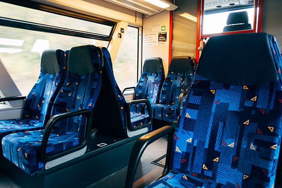 charter bus with flat screen TVs